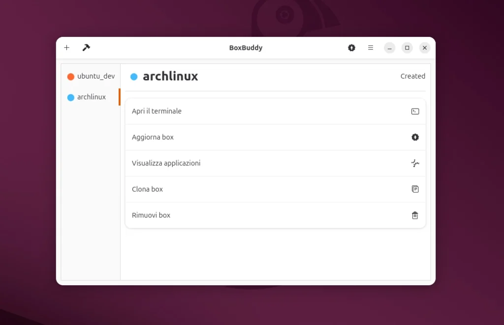 BoxBuddy Linux