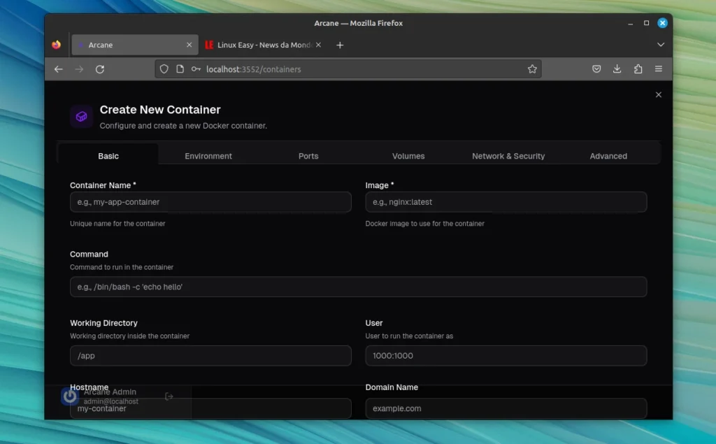 arcane new container