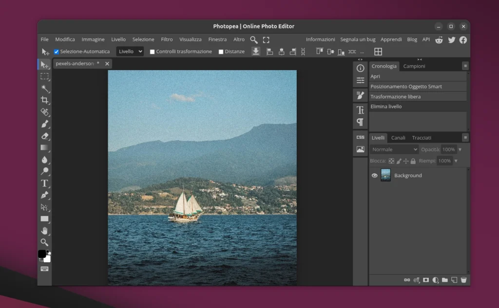 Photopea su Linux