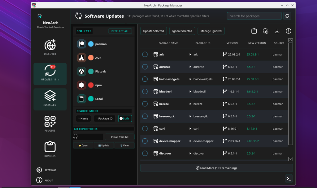 aurora package manager arch linux